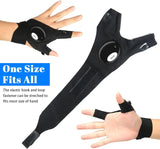 LED Fingerless Gloves Waterproof Outdoor Flashlight for Fishing
