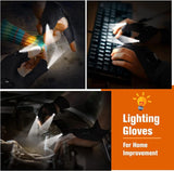 LED Fingerless Gloves Waterproof Outdoor Flashlight for Fishing