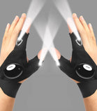 LED Fingerless Gloves Waterproof Outdoor Flashlight for Fishing